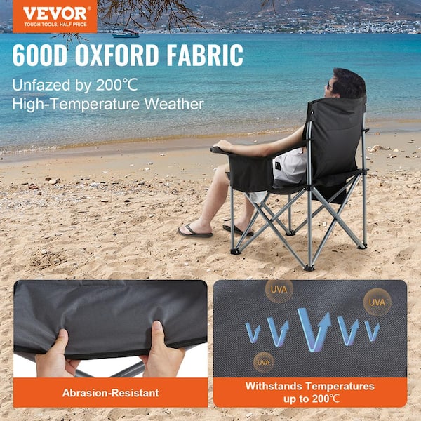 Folding Chair for Outdoors, Heavy-Duty Portable Camp Chair, 600D