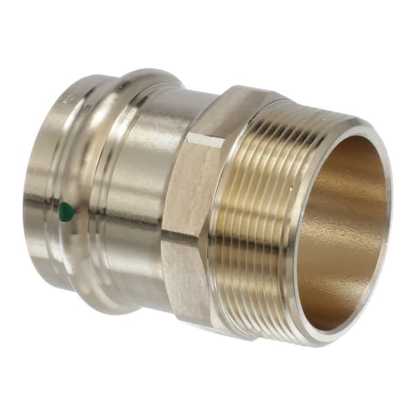 Viega ProPress 2 in. Press x 2 in. MPT Zero Lead Bronze Adapter
