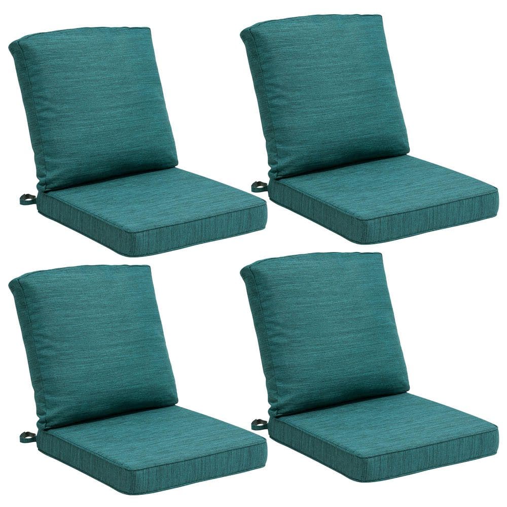 22 in. x 21 in. x 3.5 in. Patio Couch Cushions w/ Removable Cover 4-Pieces Outdoor Loveseat Cushion Set Cushion in Green price history on PriceWatchPro