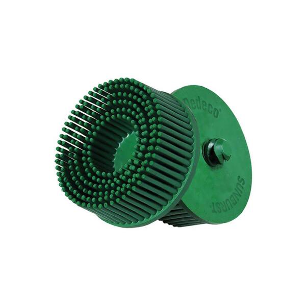 Metal Finishing Abrasive Tools 2 Inch Bristle Disc Brushes - Emery Rubber Polishing Discs For Metal Finishing & Burr Removal Radial Bristle Disc