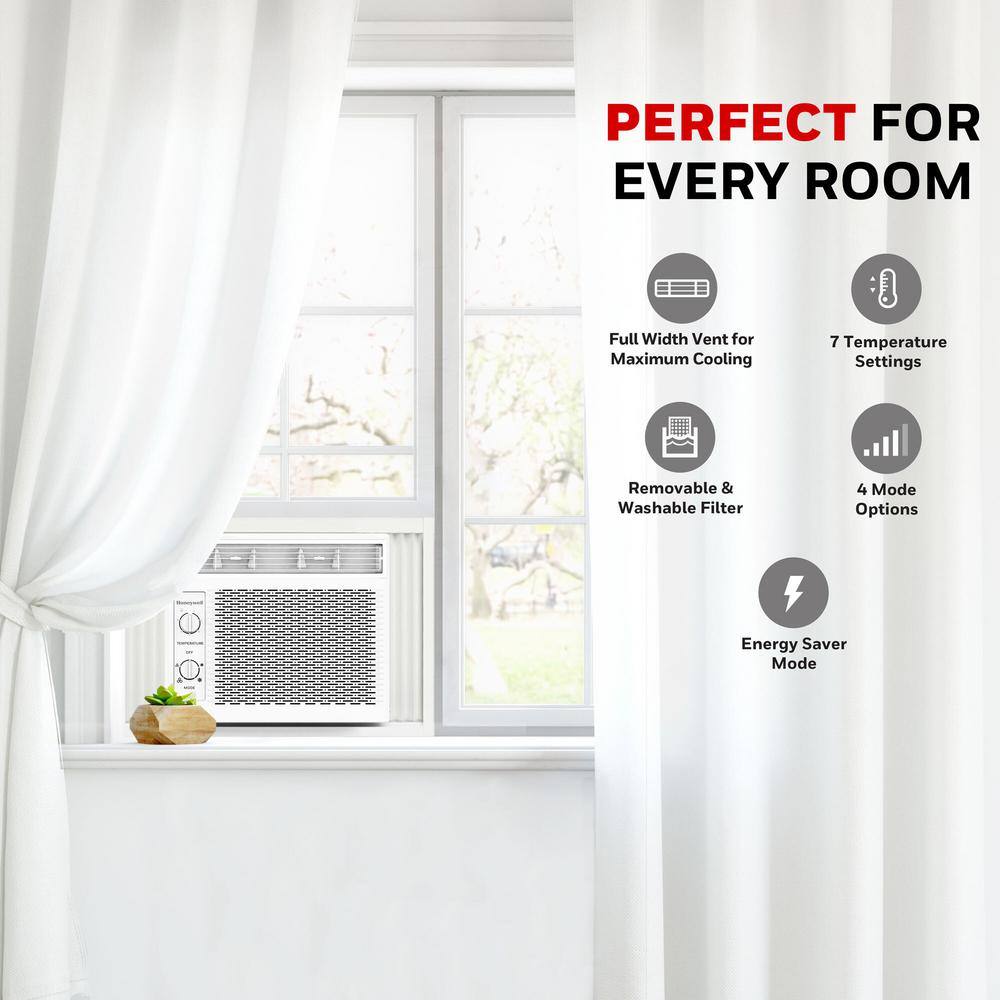 Honeywell 5000 BTU White Window Air Conditioner with Remote