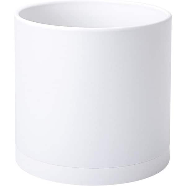 ITOPFOX Modern 10 in. L x 10 in. W x 9.75 in. H 11.2 qts. Matte White Indoor Plastic Planter 1 (-Pack)