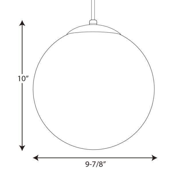 Satin White Opal Globe 12" Pendant Light with Incandescent and LED Compatibility