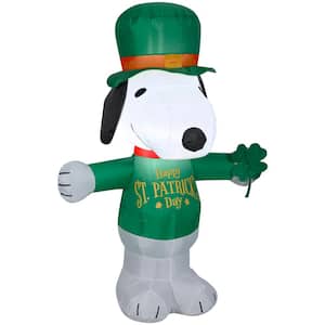 3.5 ft. Tall Airblown St. Patricks Day Snoopy
