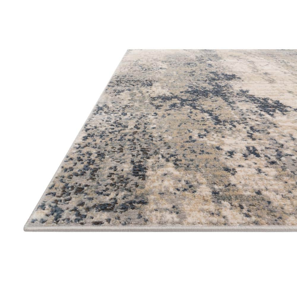 Ivory Abstract Reversible Handmade Synthetic Rug 32" x 48"