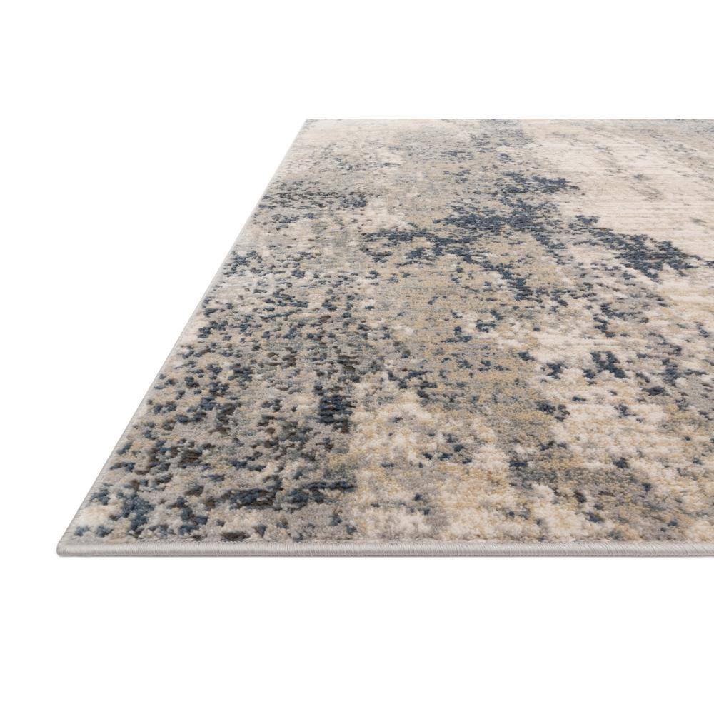 Teagan Modern Blue Abstract 8' x 11' Synthetic Area Rug