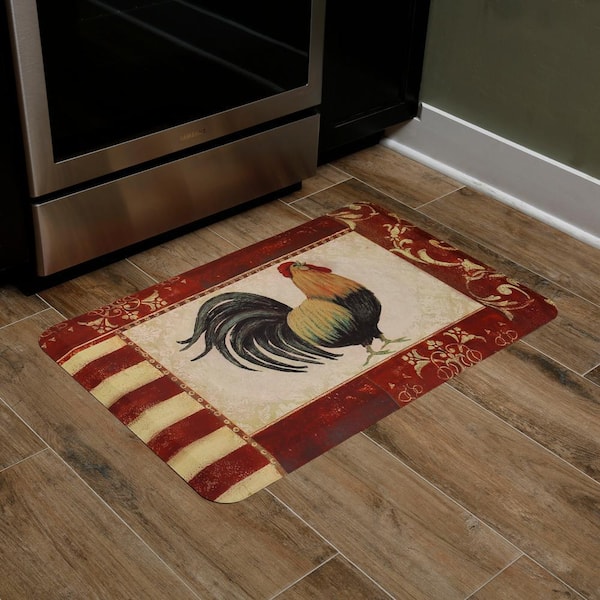 Cloud Comfort Rooster 24 in. x 36 in. Anti-Fatigue Kitchen Mat