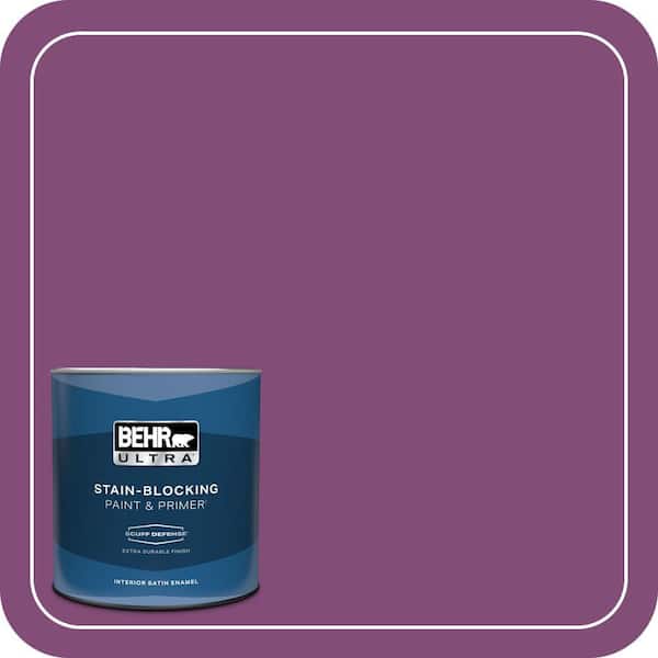 BEHR ULTRA 1 qt. #T15-12 Graphic Grape Extra Durable Satin Enamel Interior Paint & Primer