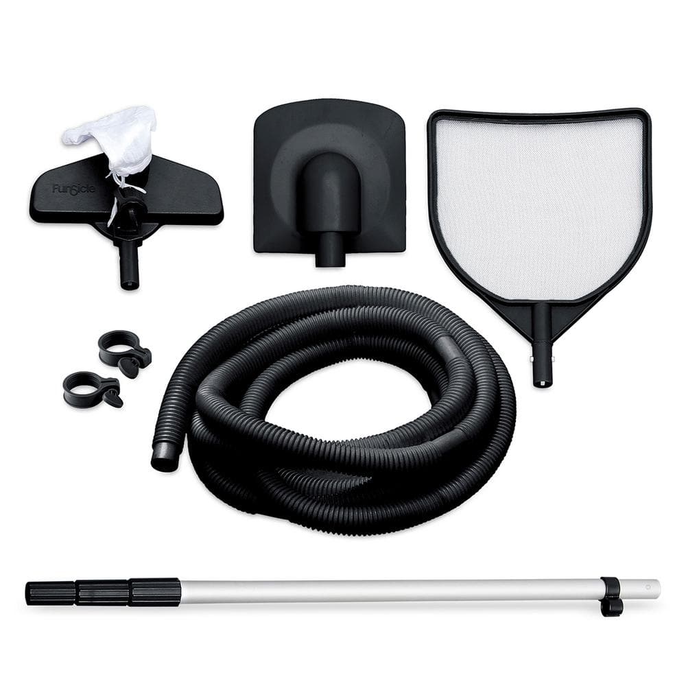 20' Round Gray Metal Frame Above Ground Pool with Filter Pump
