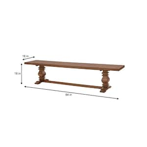 Eldridge Trestle Dining Bench in Haze Brown