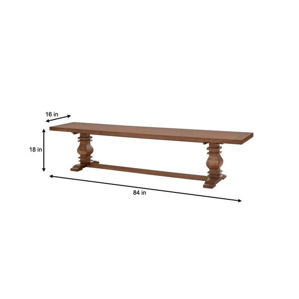 Trestle Dining Bench In Haze Hd08 F01wd, What Size Bench For 84 Inch Table