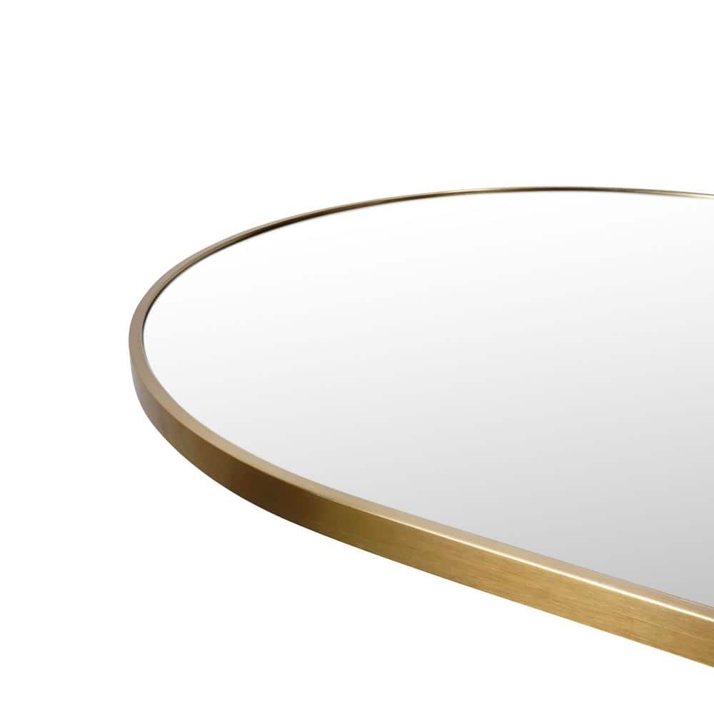 Elegant Full-Length Rectangular Bronze Wood Mirror 32"x30"