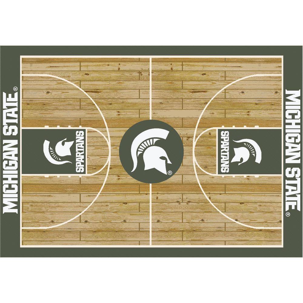 MILLIKEN Michigan State 4 ft. by 6 ft. Courtside Area Rug IMP 5533016