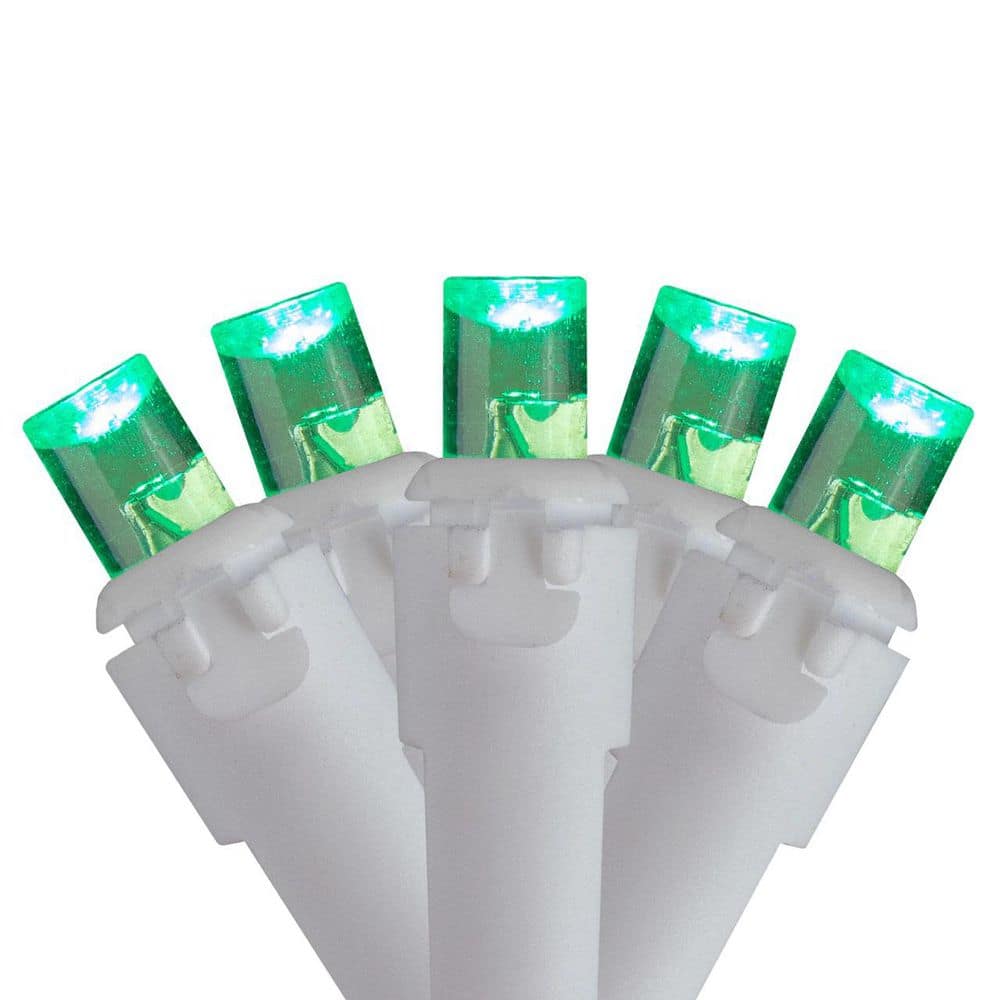 100 Count Green LED Wide Angle Icicle Christmas Lights 5. 5ft White Wire price history on PriceWatchPro