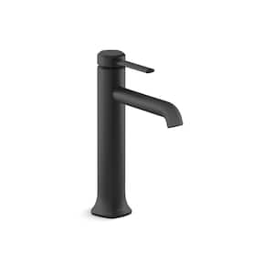 Occasion Tall Single-Handle Single-Hole Bathroom Faucet in Matte Black