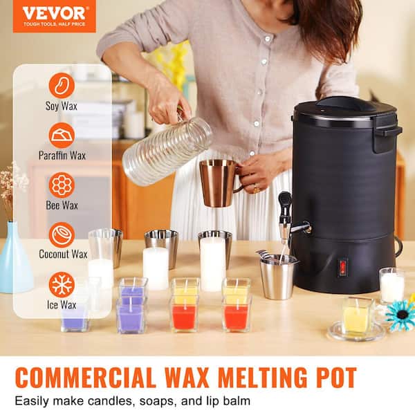 VEVOR Wax Melter for Candle Making, 6.5 Liter Large Electric Wax Melting Pot  Easy Pour Spout, 9-level Temperature Control RLTYT65L1200WNUZ7V1 - The Home  Depot