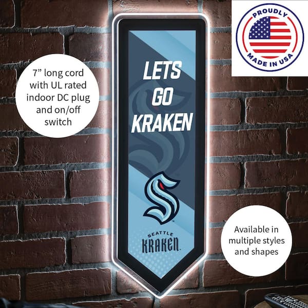 Evergreen Seattle Kraken Round 23 in. Plug-in LED Lighted Sign