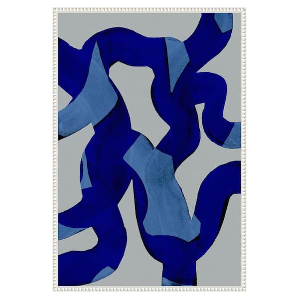 Amanti Art Abstract Brush Strokes by Mareike Bohmer 1-Piece Floater Frame Canvas Giclee Abstract Art Print 33 in. x 23 in.