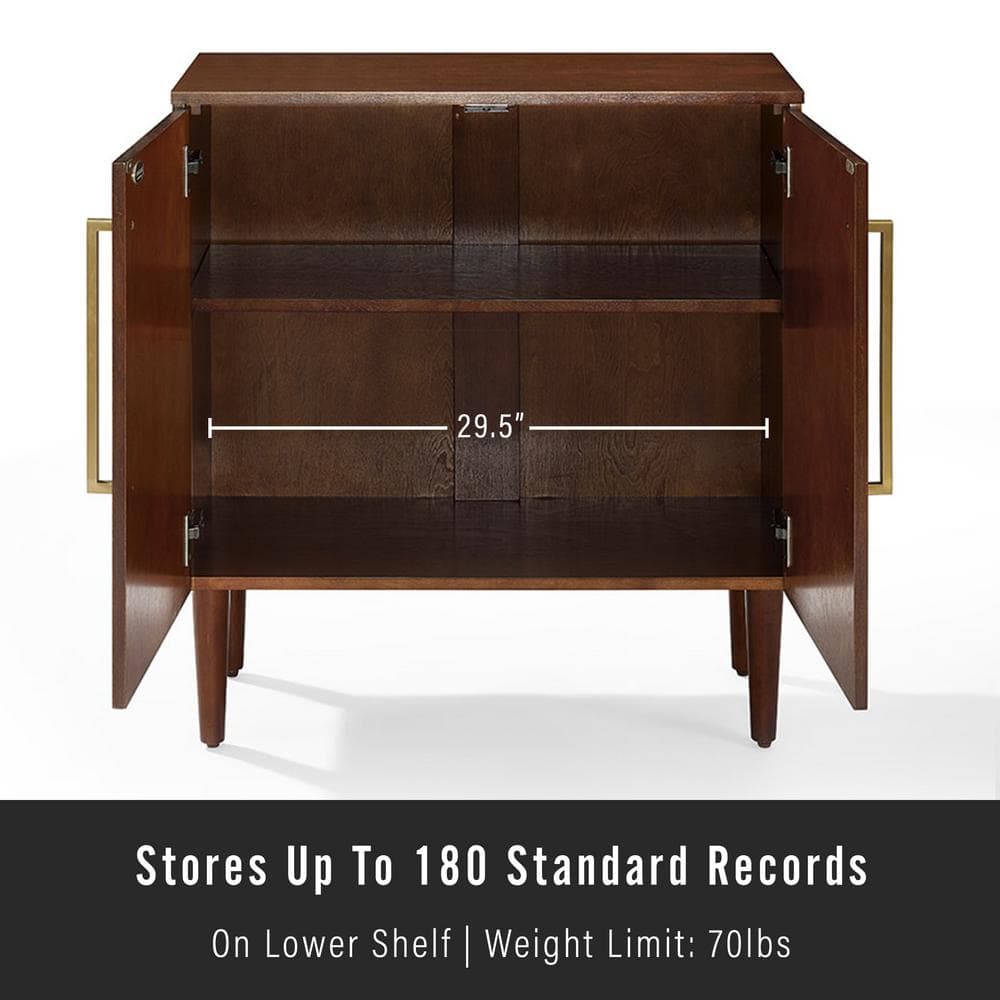 Mid-Century Modern Everett Mahogany Console Cabinet with Storage