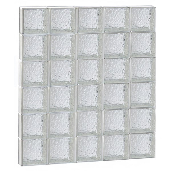 37.5 in. x 45 in. x 3.125 in. Metric Series Savona Pattern Frameless Non-Vented Glass Block Window