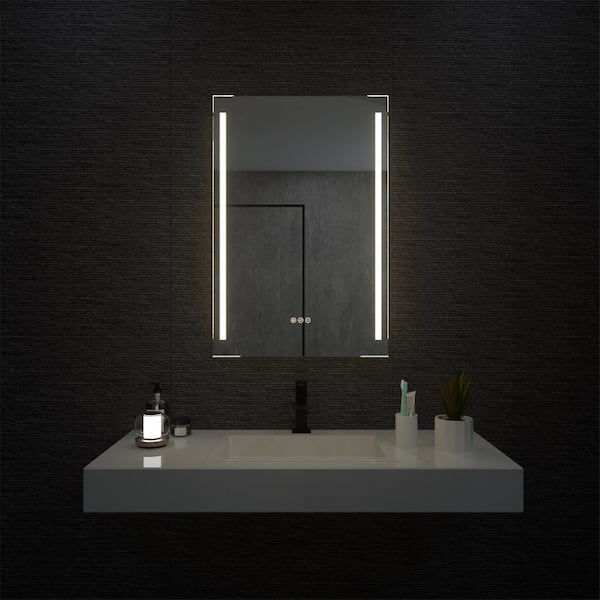 niveal 24 in. W x 36 in. H Rectangular Frameless LED Wall Bathroom Vanity Mirror