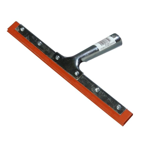 12 in. Professional Double-Blade Red Gum Rubber Squeegee with Zinc Plated Steel Handle (12-Pack)