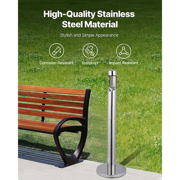 cigarette disposal home depot SKYSHALO Cigarette Butt Receptacle, Freestanding and Weatherproof Outdoor  Ashtray, Stainless Steel Cylinder Cigarette SYYHTLSKYZTBFAT3KV0-SK0411
