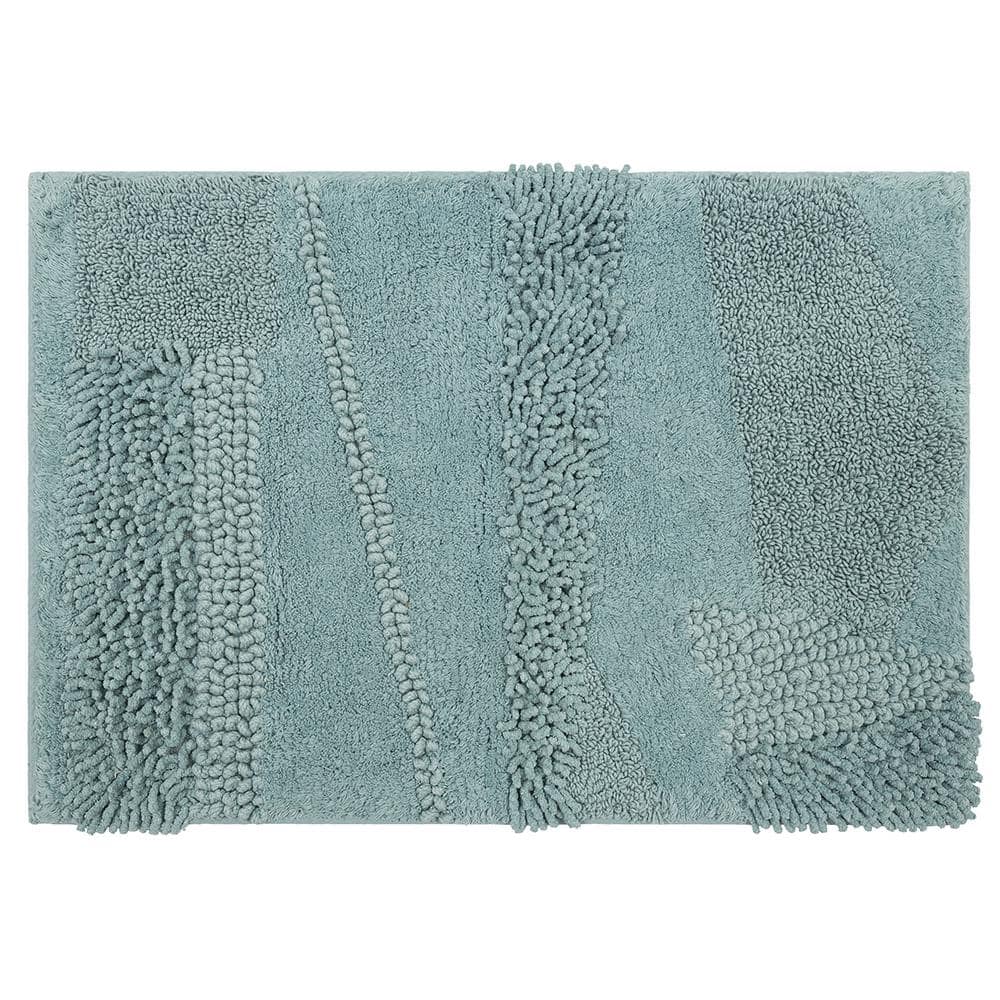 Mohawk Home Composition Glacier 17 in. x 24 in. Cotton Bath Mat 105540
