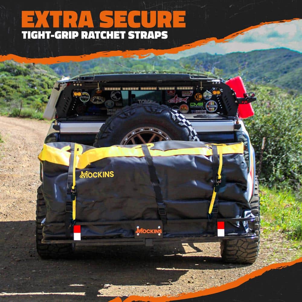 Mockins 20 Cu Ft Yellow and Black Waterproof Hitch Cargo Carrier Bag