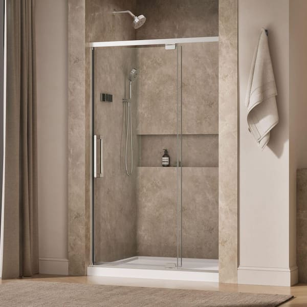 KOHLER Statement 48 in. W x 76 in. H Pivot Framed Shower Door in
