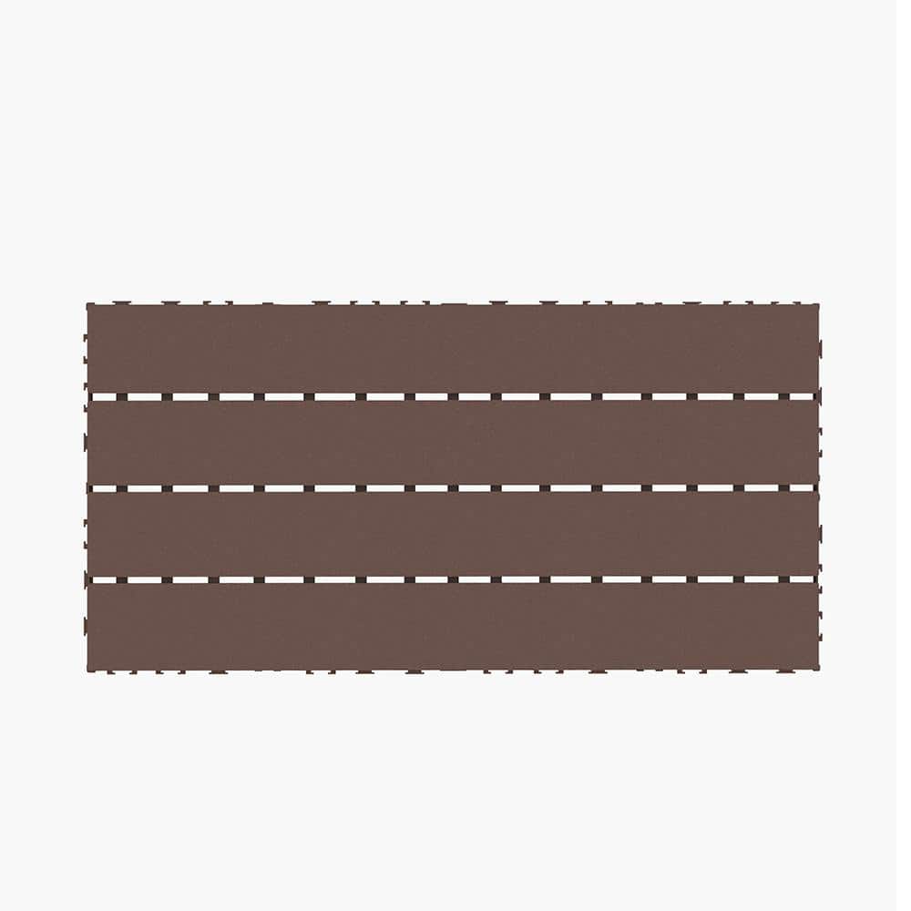 2 ft. x 1 ft. All-Weather Outdoor Plastic Interlocking Deck Tiles, Garage Floor Tiles in Brown Pattern 7 (24 Per Case) price history on PriceWatchPro