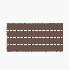 2 ft. x 1 ft. All-Weather Outdoor Plastic Interlocking Deck Tiles, Garage Floor Tiles in Brown Pattern 7 (24 Per Case)