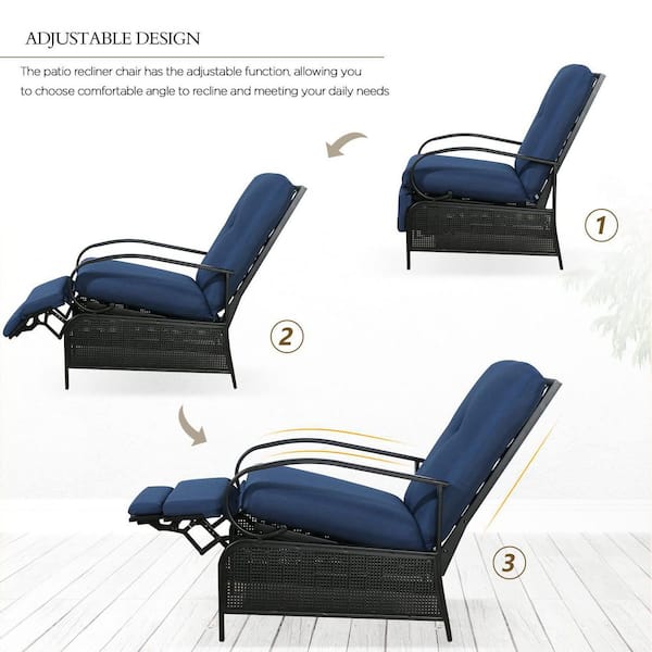 Lounge Chair Cushions Recliner Garden Chair Pad Seat Cushion Double-Face  Thick Mat High Back Chair Cushion Portable Durable（Does Not Include Chairs）