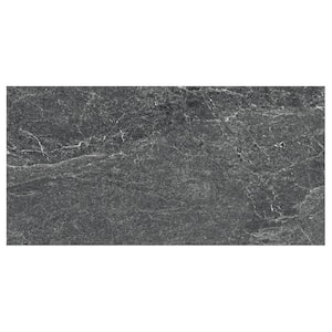 LithoTech Graphite Gray 23.62 in. x 47.24 in. Matte Porcelain Floor and Wall Tile (15.49 sq. ft./Case)