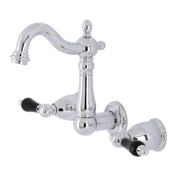 Kingston Brass Duchess 2-Handle Wall Mount Bathroom Faucet in Polished Chrome