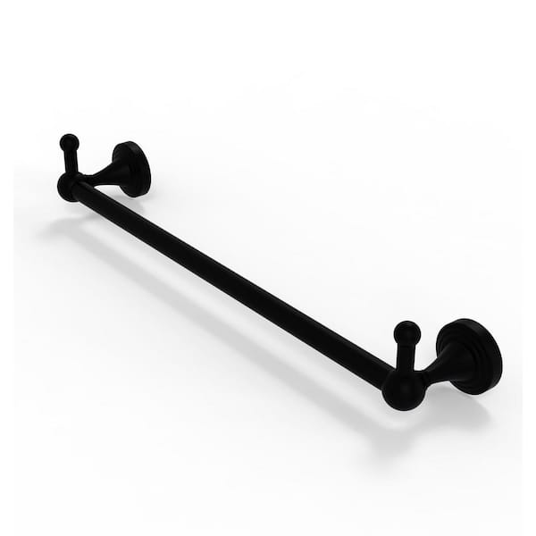 Allied Brass Sag Harbor Collection 24 in. Wall Mounted Single Towel Bar in Matte Black