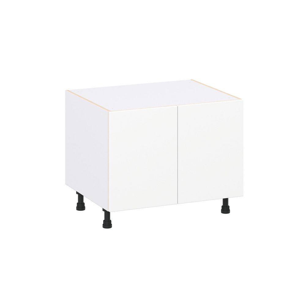 Timberline 30 in. W x 24 in. D x 34.5 in. H Assembled Slab Apron Front Sink Base Kitchen Cabinet in Bright White price history on PriceWatchPro