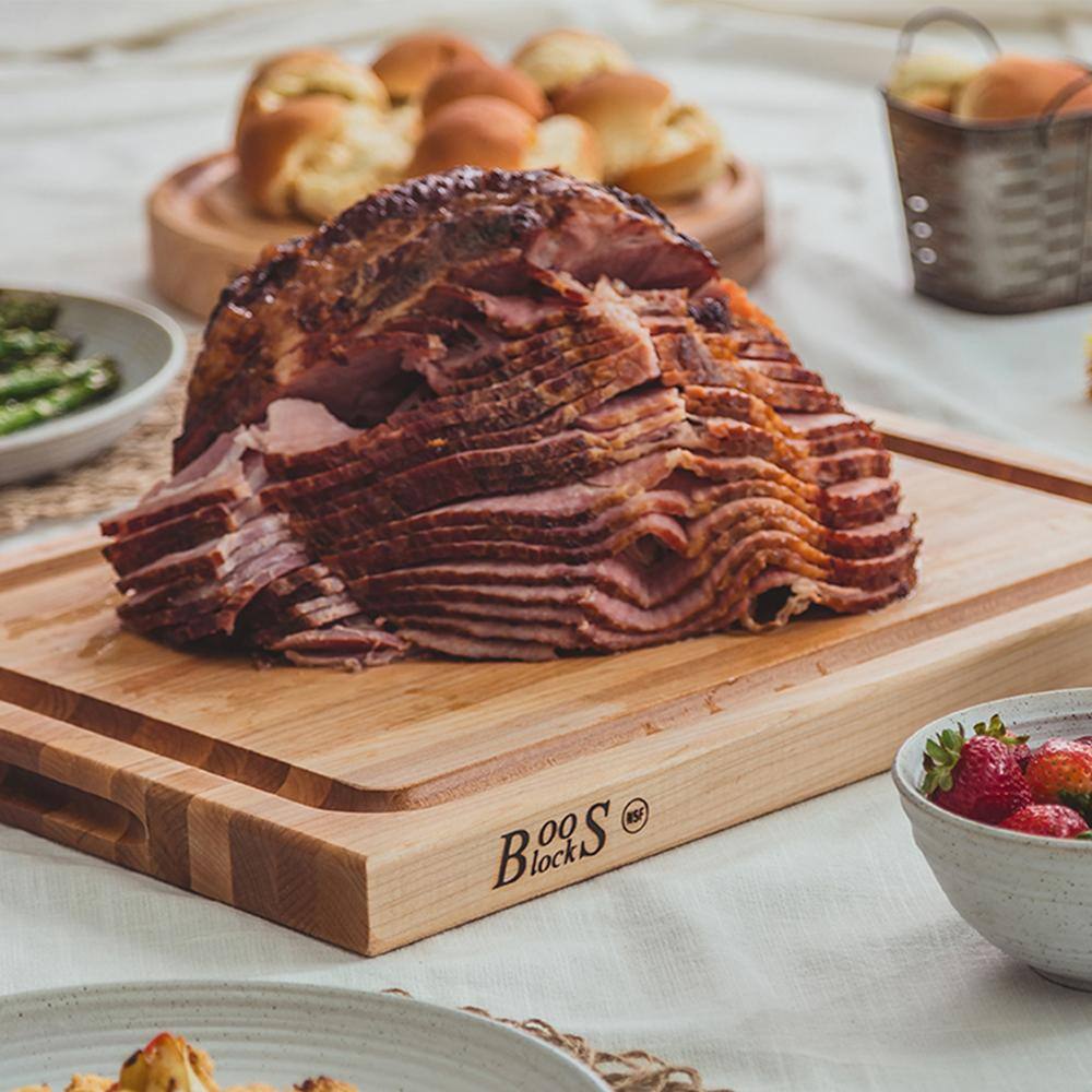 Maple Wood Reversible Cutting Board with Juice Groove