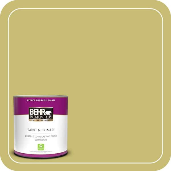BEHR PREMIUM PLUS 1 qt. #HDC-SP16-02 Pistachio Shortbread Eggshell Enamel Low Odor Interior Paint & Primer