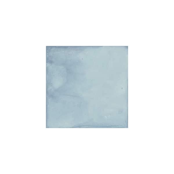 Poise Pacific Blue Matte 8 in. x 8 in. Smooth Square Porcelain Floor and Wall Tile Sample