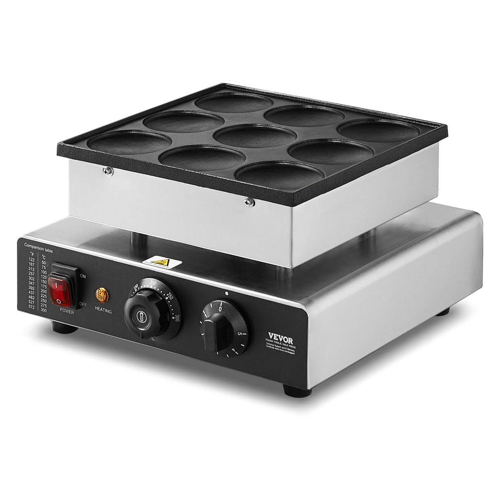 VEVOR Dutch Pancake Maker, Waffle Maker 9-Pieces 76 mm Diameter VEVOR Dutch Pancake Maker, Waffle Maker 9-Pieces 76 mm Diameter