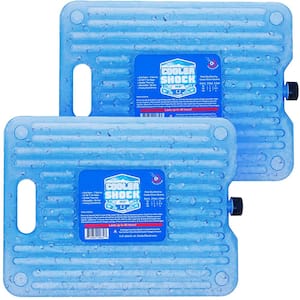 13 in. L x 10 in . W x 1.5 in. H Large Size Reusable Long Lasting Ice Pack for Cooler, Clear (2-Pack)