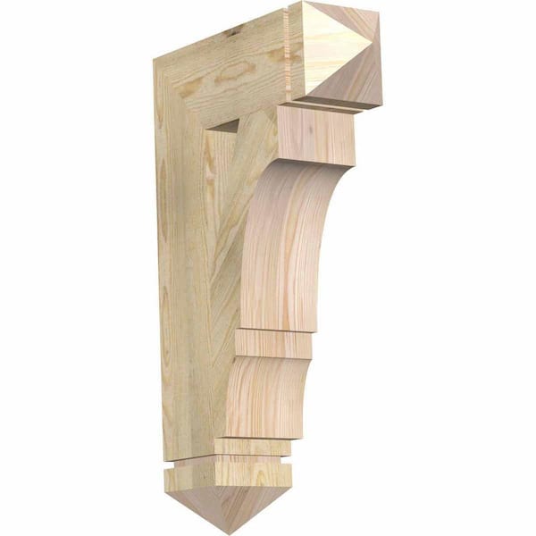 Ekena Millwork 6 in. x 32 in. x 20 in. Douglas Fir Balboa Arts and Crafts Rough Sawn Bracket