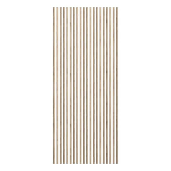 Ekena Millwork Heritage Premier Concave 94.5 in. H x 1 in. W Slatwall Panels in White Oak 20-Pack