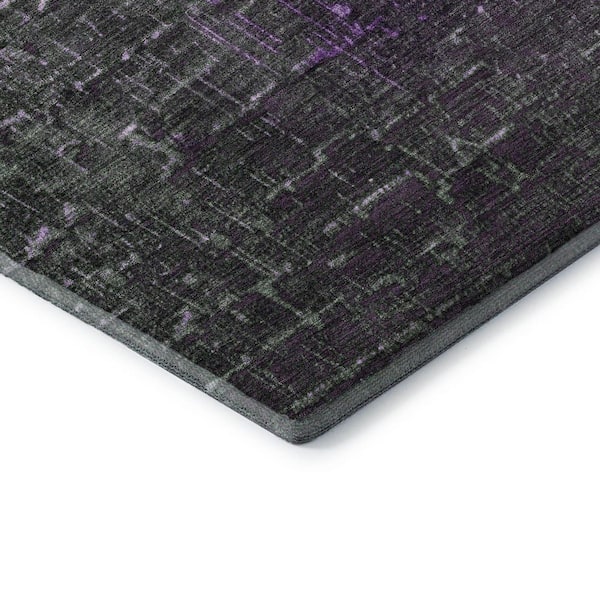 Mayfield Premium Machine Washable Abstract AMF1066 Purple 8 ft. x 10 ft. Area Rug