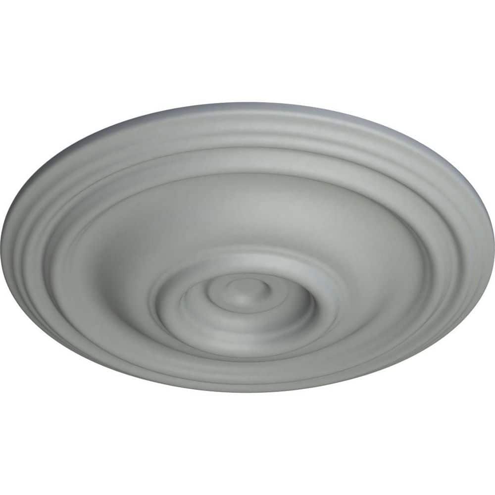 Primed Gray Composite Traditional Ceiling Medallion 14.75"