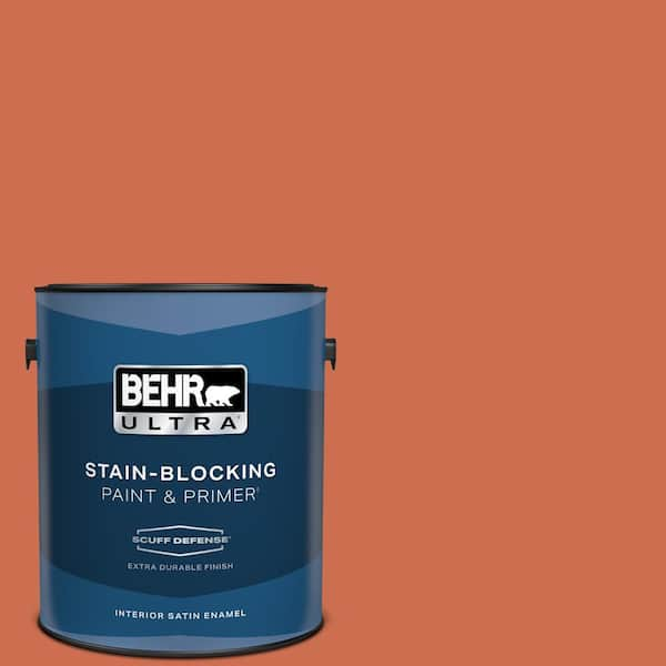 BEHR ULTRA 1 gal. #M180-6 Tiki Torch Extra Durable Satin Enamel Interior Paint & Primer