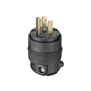 15 Amp 125-Volt Rubber Grounding Plug 515PR-R