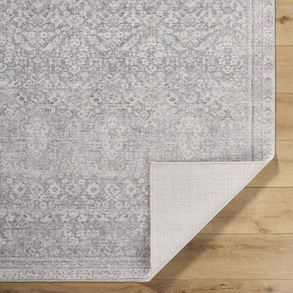 Galey Alix Gray Polyester Rectangular Vintage Area Rug
