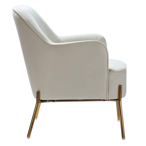 ivory accent chair with gold legs